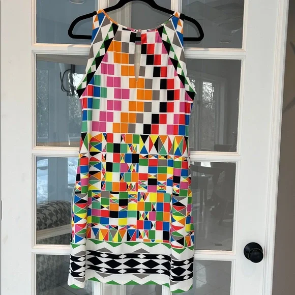 Hale Bob Colorful Geometric Pattern Dress Size M - Picture 4 of 4